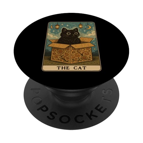 The Cat Tarotkarte Katze in Box Mystic Funny Cat PopSockets Klebender PopGrip The Cat Tarotkarte Katze in Box Mystic Funny Cat PopSockets Klebender PopGrip von Cat Tarot Card Designs
