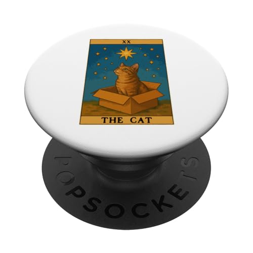 The Cat Tarotkarte Katze in Box Mystic Funny Cat PopSockets Klebender PopGrip The Cat Tarotkarte Katze in Box Mystic Funny Cat PopSockets Klebender PopGrip von Cat Tarot Card Designs