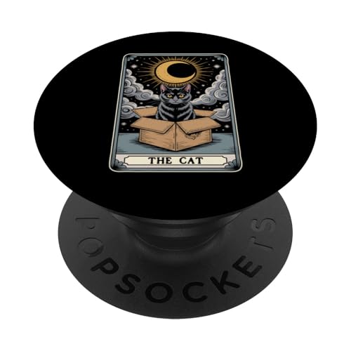 The Cat Tarotkarte Katze in Box Mystic Funny Cat PopSockets Klebender PopGrip The Cat Tarotkarte Katze in Box Mystic Funny Cat PopSockets Klebender PopGrip von Cat Tarot Card Designs