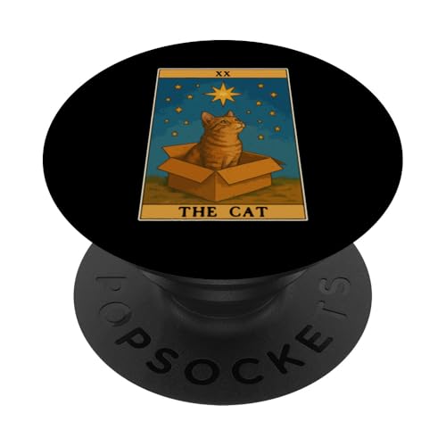 The Cat Tarotkarte Katze in Box Mystic Funny Cat PopSockets Klebender PopGrip The Cat Tarotkarte Katze in Box Mystic Funny Cat PopSockets Klebender PopGrip von Cat Tarot Card Designs