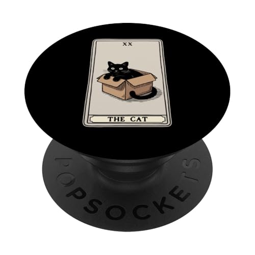 The Cat Tarotkarte Katze in Box Mystic Funny Cat PopSockets Klebender PopGrip The Cat Tarotkarte Katze in Box Mystic Funny Cat PopSockets Klebender PopGrip von Cat Tarot Card Designs