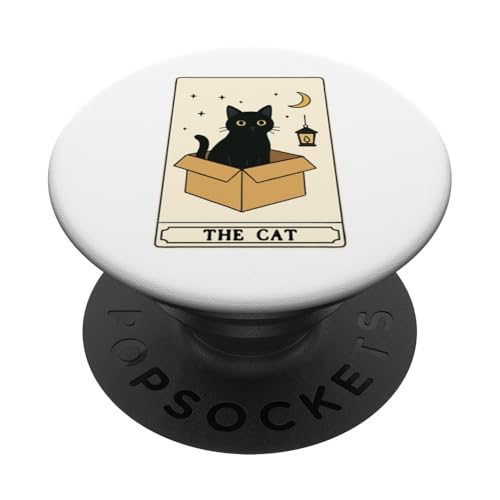 The Cat Tarotkarte Katze in Box Mystic Funny Cat PopSockets Klebender PopGrip The Cat Tarotkarte Katze in Box Mystic Funny Cat PopSockets Klebender PopGrip von Cat Tarot Card Designs