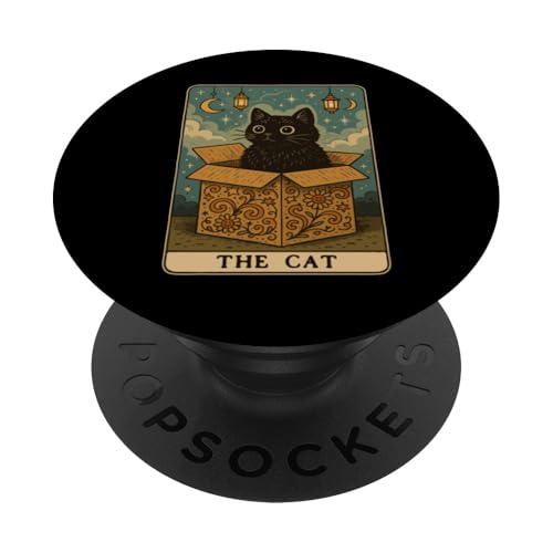 The Cat Tarotkarte Katzenliebhaber Lustige Katze PopSockets Klebender PopGrip The Cat Tarotkarte Katzenliebhaber Lustige Katze PopSockets Klebender PopGrip von Cat Tarot Card Designs