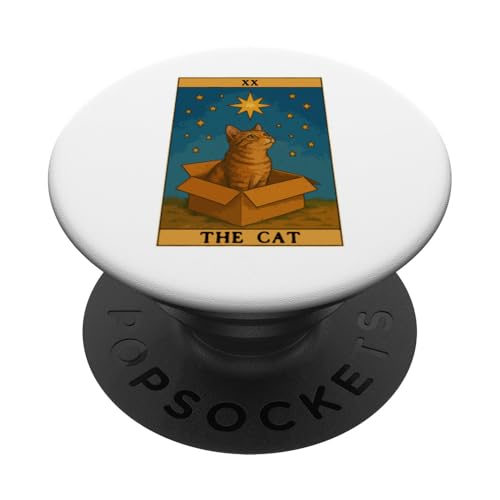 The Cat Tarotkarte Katzenliebhaber Lustige Katze PopSockets Klebender PopGrip The Cat Tarotkarte Katzenliebhaber Lustige Katze PopSockets Klebender PopGrip von Cat Tarot Card Designs