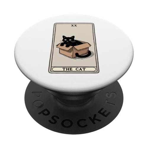 The Cat Tarotkarte Katzenliebhaber Lustige Katze PopSockets Klebender PopGrip The Cat Tarotkarte Katzenliebhaber Lustige Katze PopSockets Klebender PopGrip von Cat Tarot Card Designs