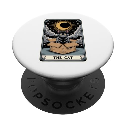 The Cat Tarotkarte Katzenliebhaber Lustige Katze PopSockets Klebender PopGrip The Cat Tarotkarte Katzenliebhaber Lustige Katze PopSockets Klebender PopGrip von Cat Tarot Card Designs