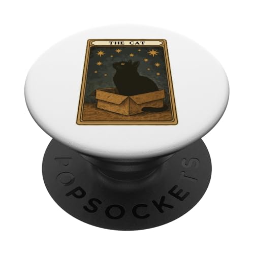 The Cat Tarotkarte Mystic Cat In Box Lustige Katze PopSockets Klebender PopGrip The Cat Tarotkarte Mystic Cat In Box Lustige Katze PopSockets Klebender PopGrip von Cat Tarot Card Designs