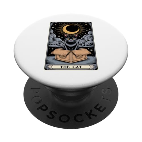 The Cat Tarotkarte Mystic Cat In Box Lustige Katze PopSockets Klebender PopGrip The Cat Tarotkarte Mystic Cat In Box Lustige Katze PopSockets Klebender PopGrip von Cat Tarot Card Designs