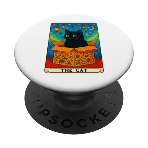 The Cat Tarotkarte Mystic Cat In Box Lustige Katze PopSockets Klebender PopGrip The Cat Tarotkarte Mystic Cat In Box Lustige Katze PopSockets Klebender PopGrip von Cat Tarot Card Designs