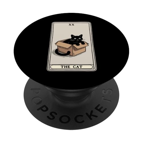 The Cat Tarotkarte Mystic Cat In Box Lustige Katze PopSockets Klebender PopGrip The Cat Tarotkarte Mystic Cat In Box Lustige Katze PopSockets Klebender PopGrip von Cat Tarot Card Designs