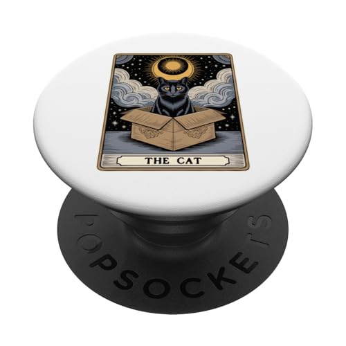 The Cat Tarotkarte Mystic Cat In Box Lustige Katze PopSockets Klebender PopGrip The Cat Tarotkarte Mystic Cat In Box Lustige Katze PopSockets Klebender PopGrip von Cat Tarot Card Designs