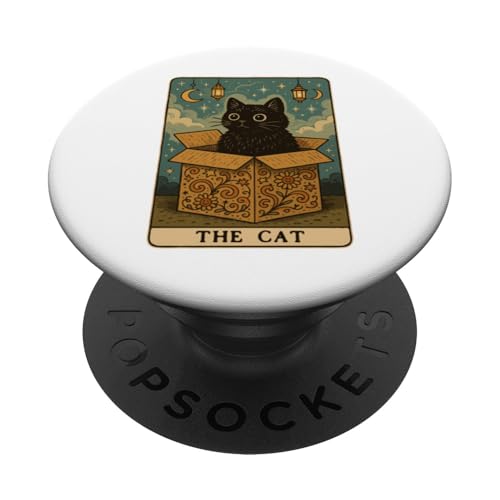 The Cat Tarotkarte Mystic Cat In Box Lustige Katze PopSockets Klebender PopGrip The Cat Tarotkarte Mystic Cat In Box Lustige Katze PopSockets Klebender PopGrip von Cat Tarot Card Designs