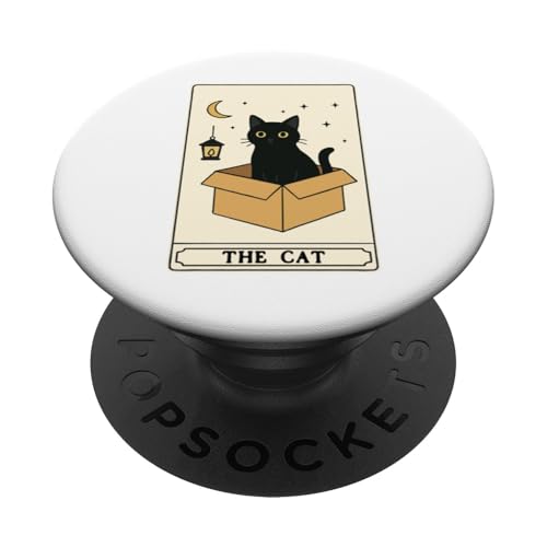 The Cat Tarotkarte Mystic Cat In Box Lustige Katze PopSockets Klebender PopGrip The Cat Tarotkarte Mystic Cat In Box Lustige Katze PopSockets Klebender PopGrip von Cat Tarot Card Designs