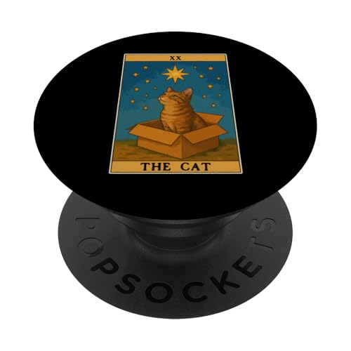The Cat Tarotkarte Mystic Cat In Box Lustige Katze PopSockets Klebender PopGrip The Cat Tarotkarte Mystic Cat In Box Lustige Katze PopSockets Klebender PopGrip von Cat Tarot Card Designs