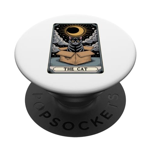 The Cat Tarotkarte Mystic Cat In Box Lustige Katze PopSockets Klebender PopGrip The Cat Tarotkarte Mystic Cat In Box Lustige Katze PopSockets Klebender PopGrip von Cat Tarot Card Designs