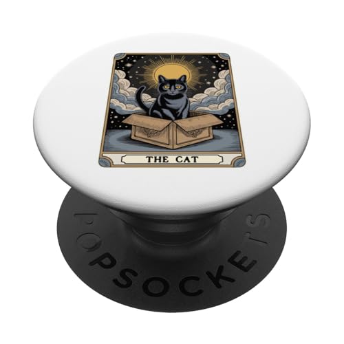 The Cat Tarotkarte Mystic Cat In Box Lustige Katze PopSockets Klebender PopGrip The Cat Tarotkarte Mystic Cat In Box Lustige Katze PopSockets Klebender PopGrip von Cat Tarot Card Designs
