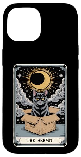The Hermit Tarotkarte Katze in Box Mystic Funny Cat Hülle für iPhone 15 The Hermit Tarotkarte Katze in Box Mystic Funny Cat Hülle für iPhone 15 von Cat Tarot Card Designs