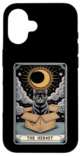 The Hermit Tarotkarte Katze in Box Mystic Funny Cat Hülle für iPhone 16 The Hermit Tarotkarte Katze in Box Mystic Funny Cat Hülle für iPhone 16 von Cat Tarot Card Designs