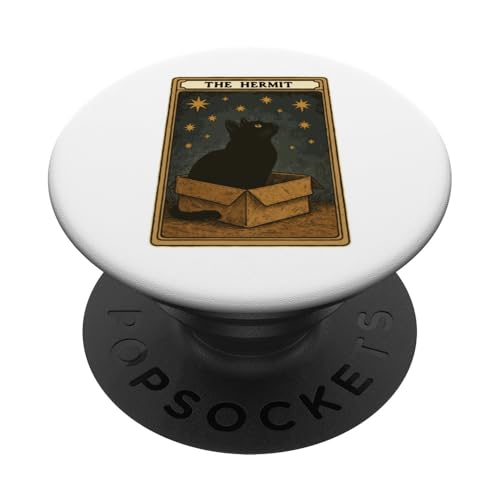 The Hermit Tarotkarte Katze in Box Mystic Funny Cat PopSockets Klebender PopGrip The Hermit Tarotkarte Katze in Box Mystic Funny Cat PopSockets Klebender PopGrip von Cat Tarot Card Designs