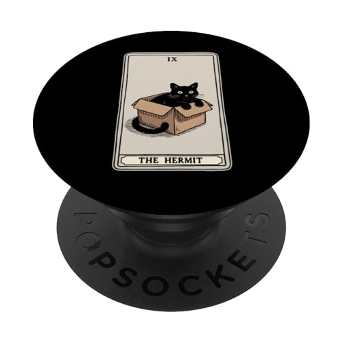 The Hermit Tarotkarte Katze in Box Mystic Funny Cat PopSockets Klebender PopGrip The Hermit Tarotkarte Katze in Box Mystic Funny Cat PopSockets Klebender PopGrip von Cat Tarot Card Designs