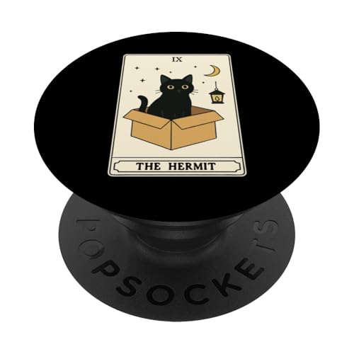 The Hermit Tarotkarte Katze in Box Mystic Funny Cat PopSockets Klebender PopGrip The Hermit Tarotkarte Katze in Box Mystic Funny Cat PopSockets Klebender PopGrip von Cat Tarot Card Designs