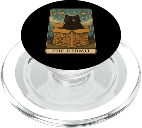 The Hermit Tarotkarte Katze in Box Mystic Funny Cat PopSockets PopGrip für MagSafe The Hermit Tarotkarte Katze in Box Mystic Funny Cat PopSockets PopGrip für MagSafe von Cat Tarot Card Designs