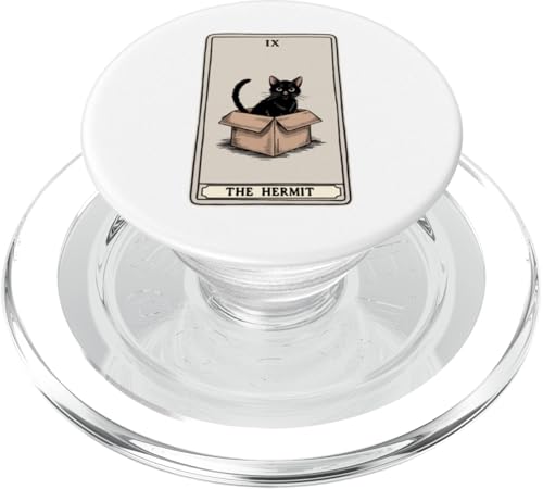 The Hermit Tarotkarte Katze in Box Mystic Funny Cat PopSockets PopGrip für MagSafe The Hermit Tarotkarte Katze in Box Mystic Funny Cat PopSockets PopGrip für MagSafe von Cat Tarot Card Designs