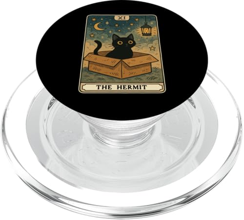 The Hermit Tarotkarte Katze in Box Mystic Funny Cat PopSockets PopGrip für MagSafe The Hermit Tarotkarte Katze in Box Mystic Funny Cat PopSockets PopGrip für MagSafe von Cat Tarot Card Designs