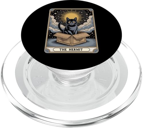 The Hermit Tarotkarte Katze in Box Mystic Funny Cat PopSockets PopGrip für MagSafe The Hermit Tarotkarte Katze in Box Mystic Funny Cat PopSockets PopGrip für MagSafe von Cat Tarot Card Designs