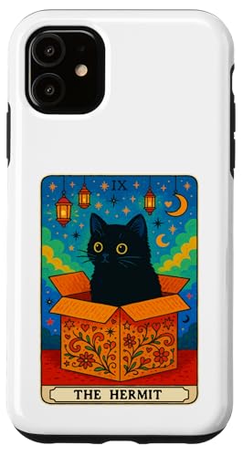 The Hermit Tarotkarte Mystic Cat In Box Lustige Katze Hülle für iPhone 11 The Hermit Tarotkarte Mystic Cat In Box Lustige Katze Hülle für iPhone 11 von Cat Tarot Card Designs