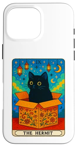 The Hermit Tarotkarte Mystic Cat In Box Lustige Katze Hülle für iPhone 16 Pro Max The Hermit Tarotkarte Mystic Cat In Box Lustige Katze Hülle für iPhone 16 Pro Max von Cat Tarot Card Designs