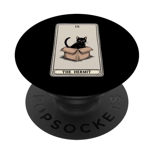 The Hermit Tarotkarte Mystic Cat In Box Lustige Katze PopSockets Klebender PopGrip The Hermit Tarotkarte Mystic Cat In Box Lustige Katze PopSockets Klebender PopGrip von Cat Tarot Card Designs