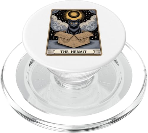 The Hermit Tarotkarte Mystic Cat In Box Lustige Katze PopSockets PopGrip für MagSafe The Hermit Tarotkarte Mystic Cat In Box Lustige Katze PopSockets PopGrip für MagSafe von Cat Tarot Card Designs
