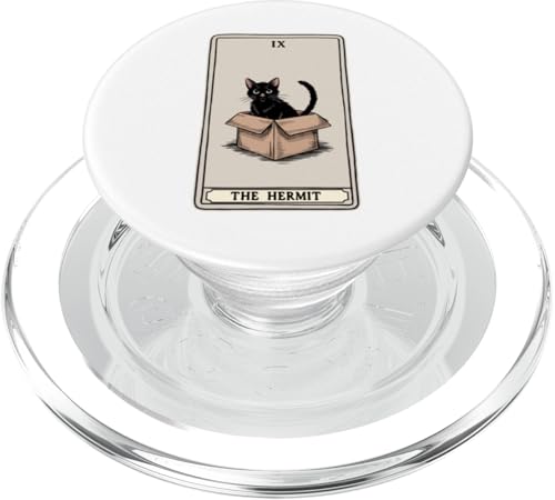 The Hermit Tarotkarte Mystic Cat In Box Lustige Katze PopSockets PopGrip für MagSafe The Hermit Tarotkarte Mystic Cat In Box Lustige Katze PopSockets PopGrip für MagSafe von Cat Tarot Card Designs