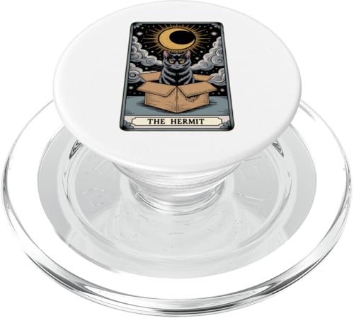 The Hermit Tarotkarte Mystic Cat In Box Lustige Katze PopSockets PopGrip für MagSafe The Hermit Tarotkarte Mystic Cat In Box Lustige Katze PopSockets PopGrip für MagSafe von Cat Tarot Card Designs