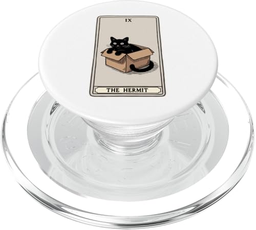 The Hermit Tarotkarte Mystic Cat In Box Lustige Katze PopSockets PopGrip für MagSafe The Hermit Tarotkarte Mystic Cat In Box Lustige Katze PopSockets PopGrip für MagSafe von Cat Tarot Card Designs