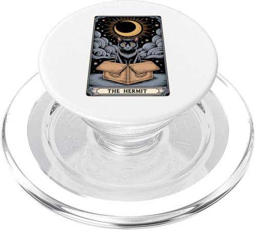 The Hermit Tarotkarte Mystic Cat In Box Lustige Katze PopSockets PopGrip für MagSafe The Hermit Tarotkarte Mystic Cat In Box Lustige Katze PopSockets PopGrip für MagSafe von Cat Tarot Card Designs