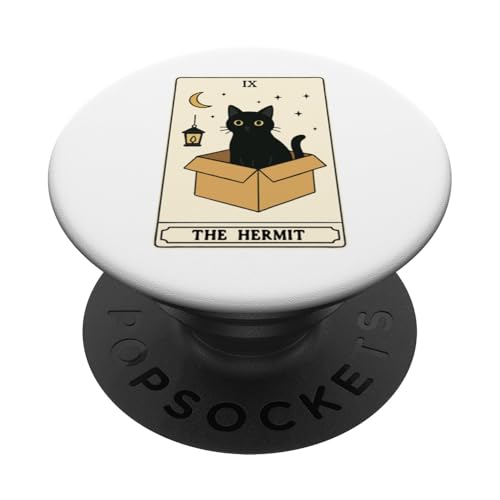 The Hermit Tarotkarte für Katzenliebhaber, lustige Katze PopSockets Klebender PopGrip The Hermit Tarotkarte für Katzenliebhaber, lustige Katze PopSockets Klebender PopGrip von Cat Tarot Card Designs