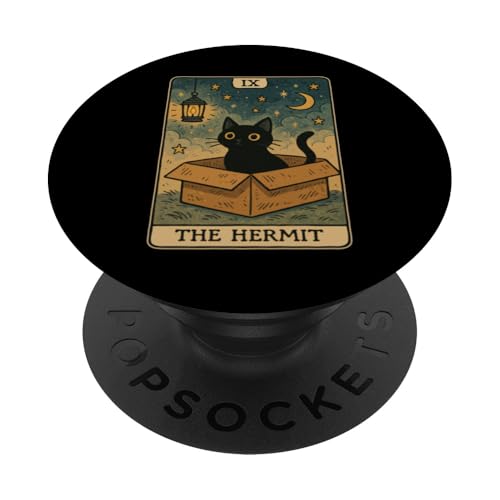 The Hermit Tarotkarte für Katzenliebhaber, lustige Katze PopSockets Klebender PopGrip The Hermit Tarotkarte für Katzenliebhaber, lustige Katze PopSockets Klebender PopGrip von Cat Tarot Card Designs