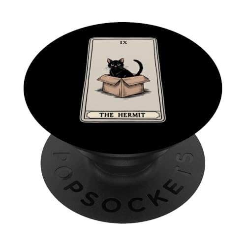 The Hermit Tarotkarte für Katzenliebhaber, lustige Katze PopSockets Klebender PopGrip The Hermit Tarotkarte für Katzenliebhaber, lustige Katze PopSockets Klebender PopGrip von Cat Tarot Card Designs