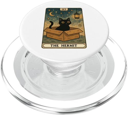 The Hermit Tarotkarte für Katzenliebhaber, lustige Katze PopSockets PopGrip für MagSafe The Hermit Tarotkarte für Katzenliebhaber, lustige Katze PopSockets PopGrip für MagSafe von Cat Tarot Card Designs