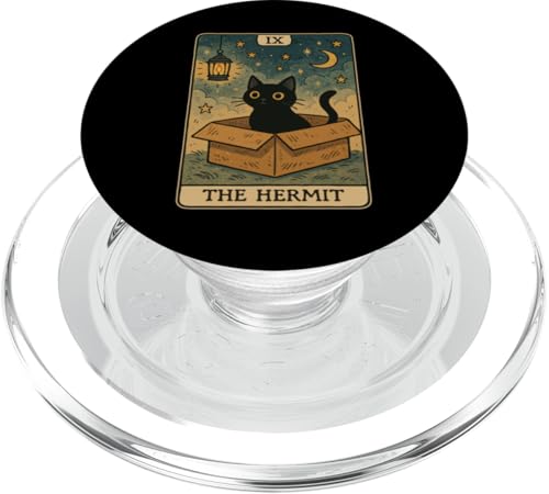 The Hermit Tarotkarte für Katzenliebhaber, lustige Katze PopSockets PopGrip für MagSafe The Hermit Tarotkarte für Katzenliebhaber, lustige Katze PopSockets PopGrip für MagSafe von Cat Tarot Card Designs