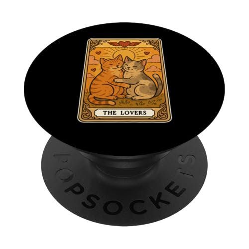 The Lovers Tarotkarte Katze in Box Mystic Funny Cat PopSockets Klebender PopGrip The Lovers Tarotkarte Katze in Box Mystic Funny Cat PopSockets Klebender PopGrip von Cat Tarot Card Designs