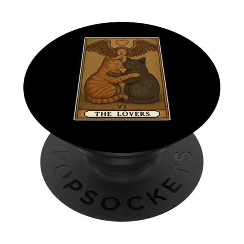 The Lovers Tarotkarte Katzenliebhaber Lustige Katze PopSockets Klebender PopGrip The Lovers Tarotkarte Katzenliebhaber Lustige Katze PopSockets Klebender PopGrip von Cat Tarot Card Designs