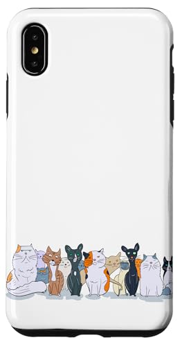 Cat Doodles Cartoon Zeichnung Illustration Katze Papa Katze Mama Hülle für iPhone XS Max Cat Doodles Cartoon Zeichnung Illustration Katze Papa Katze Mama Hülle für iPhone XS Max von Cat Tees NYC