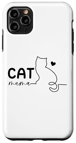 Cat Mama Herz Silhouette Line Art Muttertag für Katzenmutter Hülle für iPhone 11 Pro Max Cat Mama Herz Silhouette Line Art Muttertag für Katzenmutter Hülle für iPhone 11 Pro Max von Cat Tees NYC