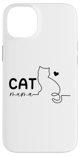 Cat Mama Herz Silhouette Line Art Muttertag für Katzenmutter Hülle für iPhone 14 Plus Cat Mama Herz Silhouette Line Art Muttertag für Katzenmutter Hülle für iPhone 14 Plus von Cat Tees NYC