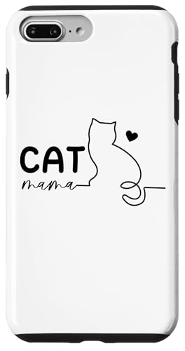 Cat Mama Herz Silhouette Line Art Muttertag für Katzenmutter Hülle für iPhone 7 Plus/8 Plus Cat Mama Herz Silhouette Line Art Muttertag für Katzenmutter Hülle für iPhone 7 Plus/8 Plus von Cat Tees NYC