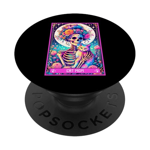 Cat Mom Tarotkarte Katze Mama Muttertag Katze Kitty Kätzchen Mama PopSockets Klebender PopGrip von Cat Tees NYC