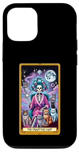 Crazy Cat Lady Tarotkarte Katze Mama Muttertag Katzen Hülle für iPhone 12/12 Pro Crazy Cat Lady Tarotkarte Katze Mama Muttertag Katzen Hülle für iPhone 12/12 Pro von Cat Tees NYC